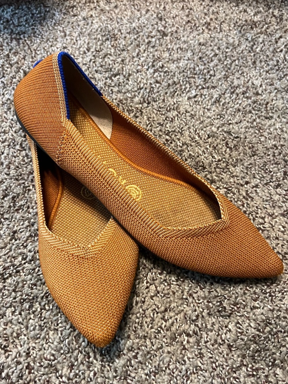 Rothy's Pointed Knit Flats in Fawn